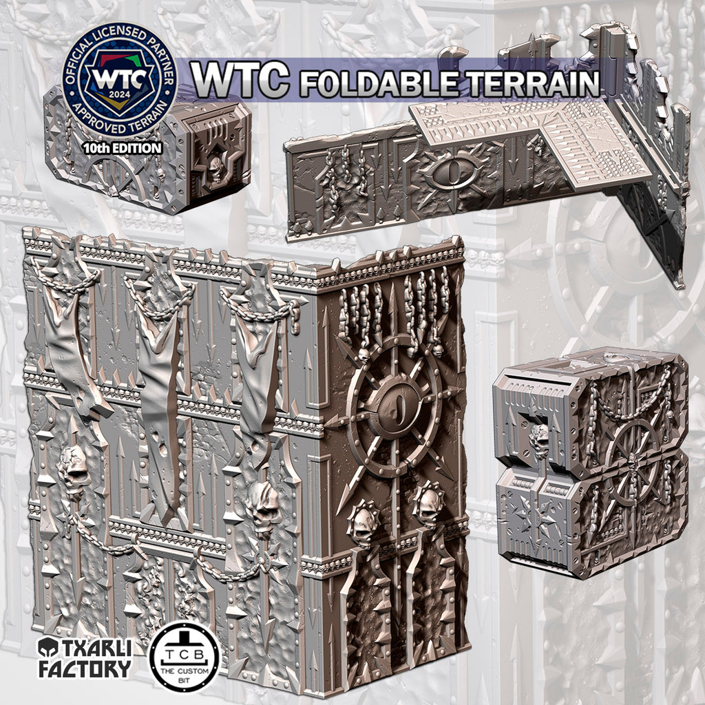 40k - WTC Foldable Terrain Set (Chaos) Tabletop Wargaming Scenery