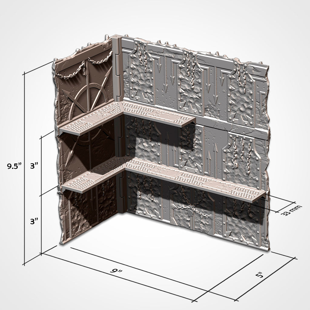40k - WTC Foldable Terrain Set (Chaos) Tabletop Wargaming Scenery