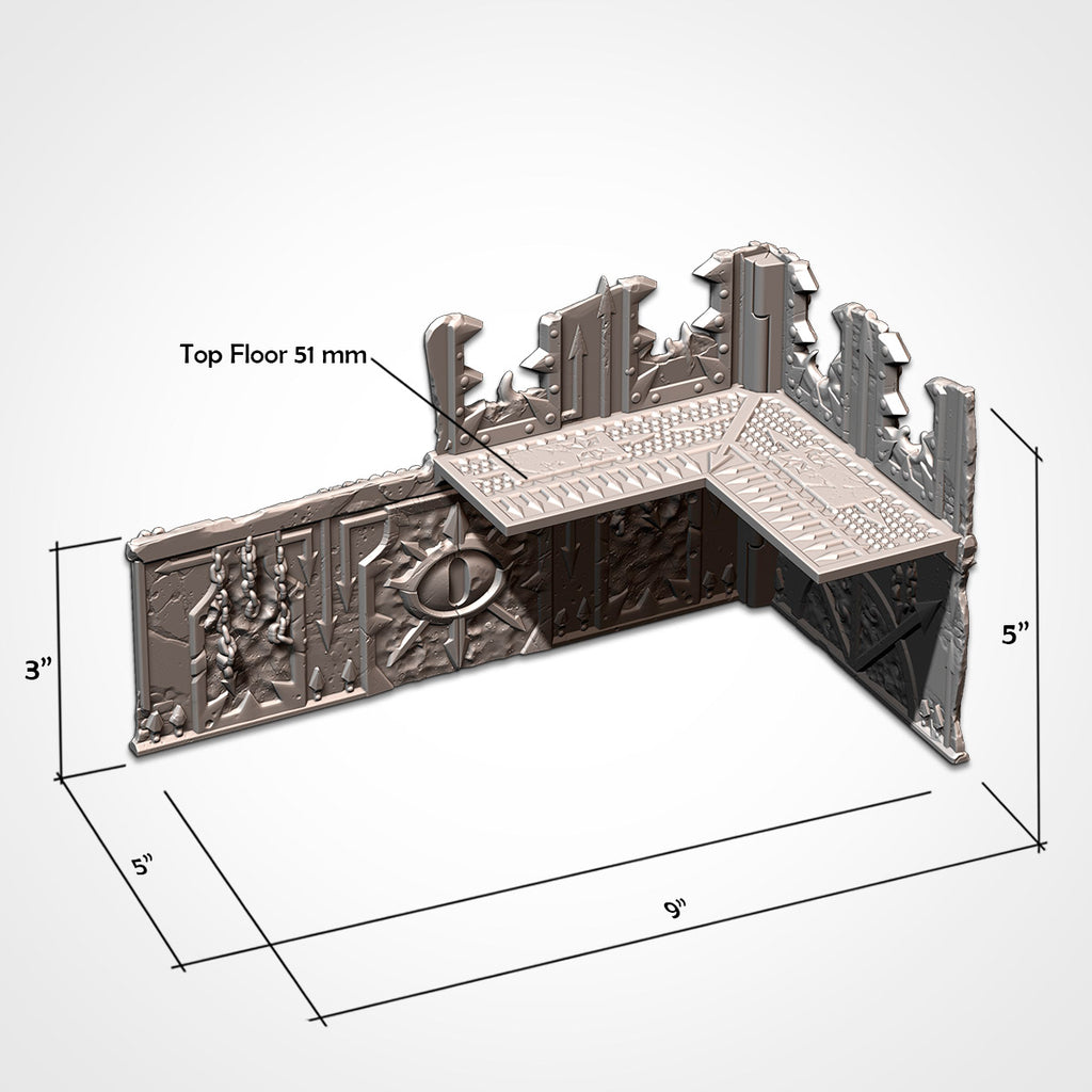 40k - WTC Foldable Terrain Set (Chaos) Tabletop Wargaming Scenery