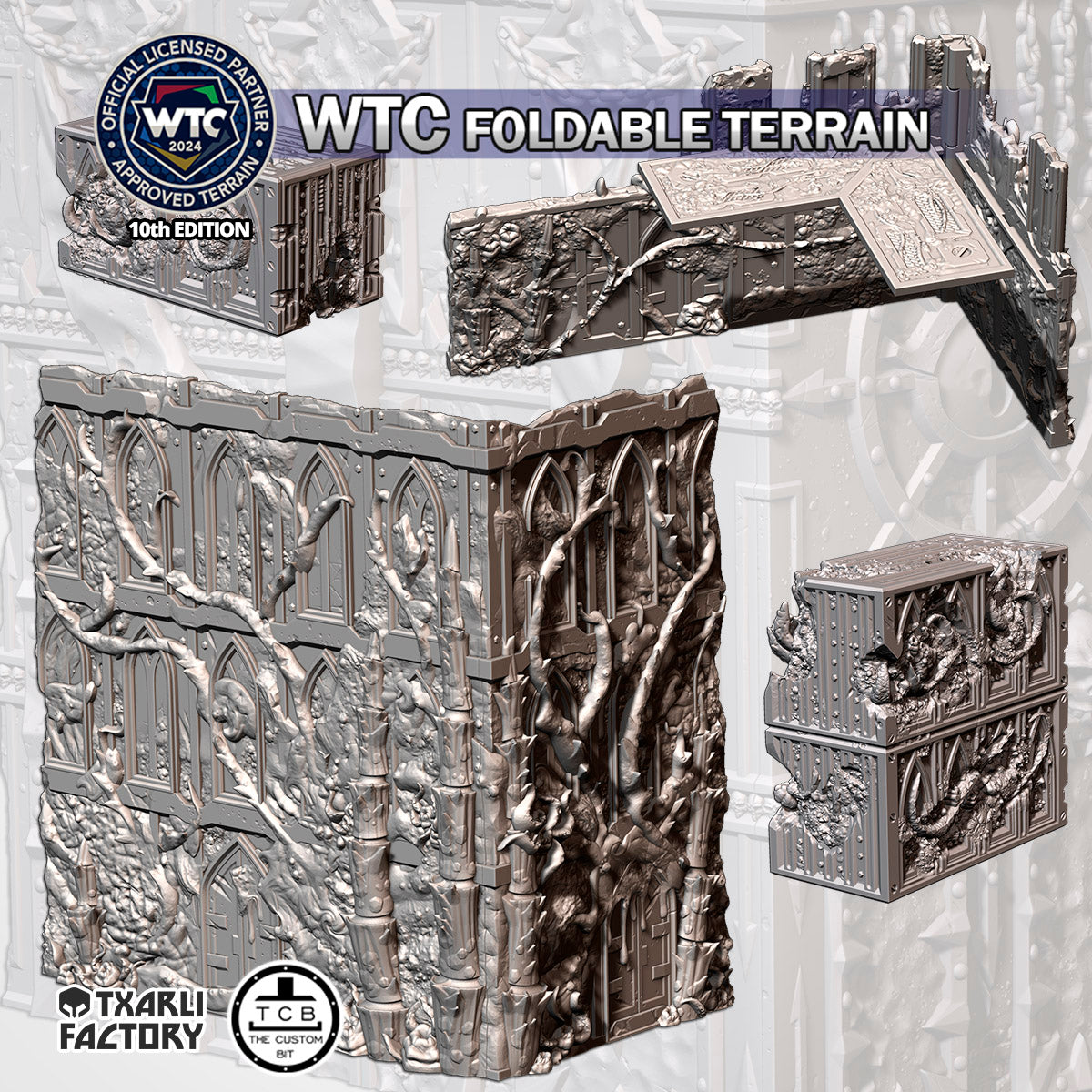 40k - Official WTC Foldable Terrain Set (Nids)