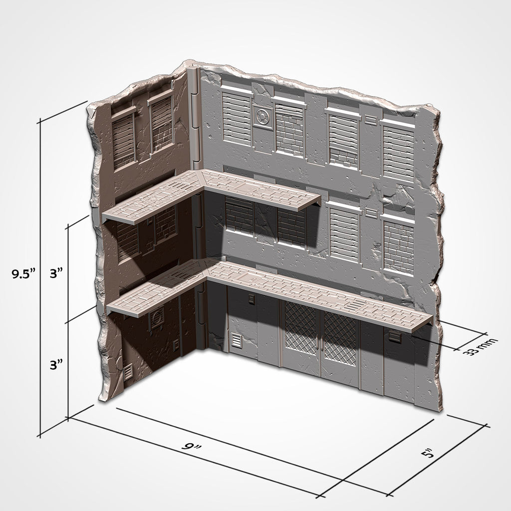 40k - WTC Foldable Terrain Set (Sovietic) Tabletop Wargaming Scenery