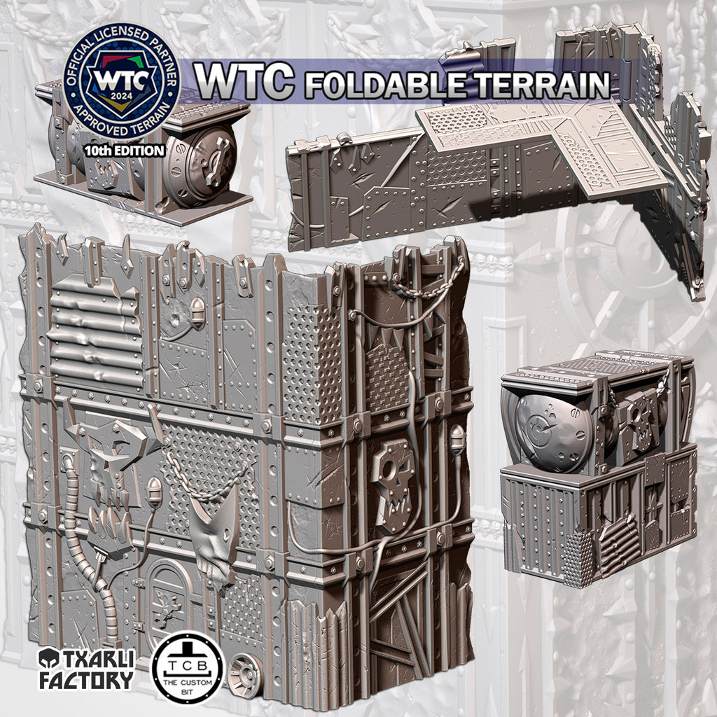 40k - WTC Foldable Terrain Set (Orcs) Tabletop Wargaming Scenery
