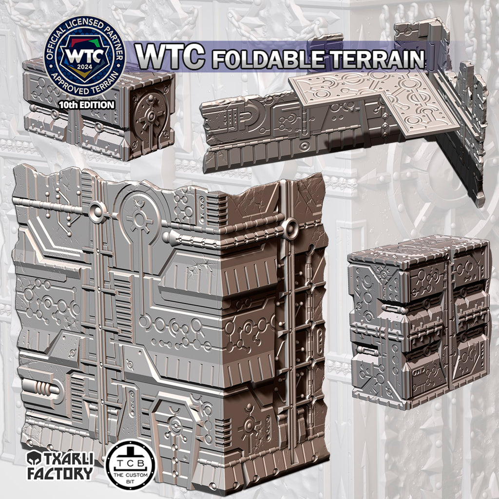 40k - WTC Foldable Terrain Set (Necromatons) Tabletop Wargaming Scenery