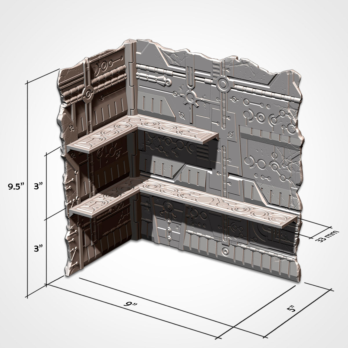 40k - WTC Foldable Terrain Set (Necromatons) Tabletop Wargaming Scenery