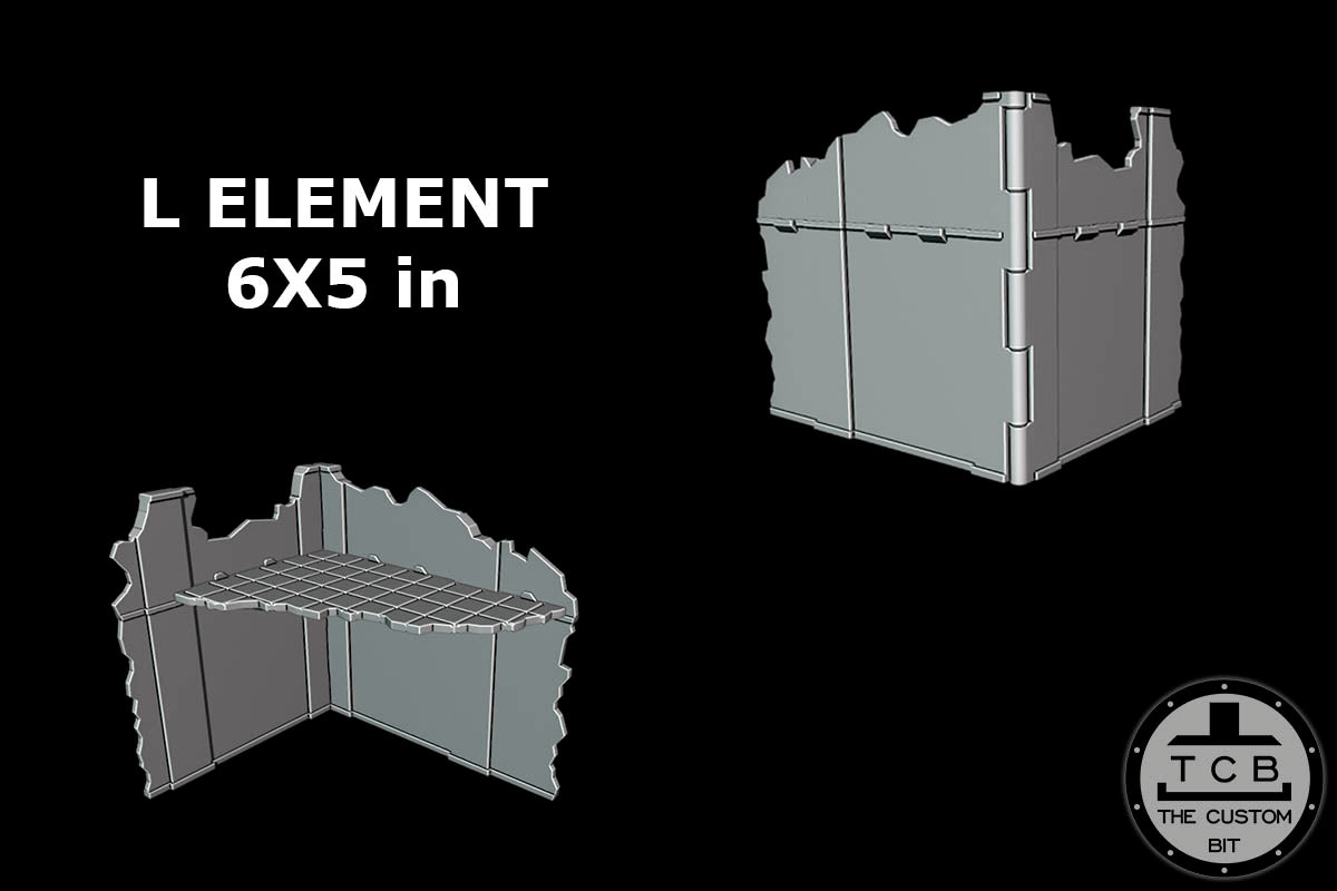 WH40k 11th Edition GW Layout [Terrain Ruins Pack] - [14pcs] - Unpainted