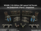 WH40k 11th Edition GW Layout Full Terrain Set (Industrial) [35pcs] - Unpainted