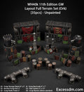 WH40k 11th Edition GW Layout Full Terrain Set (Ork) [35pcs] - Unpainted
