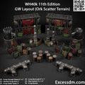 WH40k 11th Editon GW Layout [Ork Scatter Terrain] - [21pcs] - Unpainted